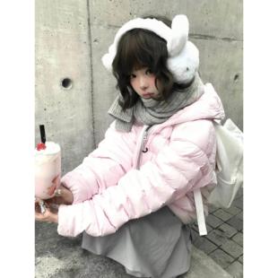 排骨羽绒棉服女2025年冬季新款轻薄加厚显瘦小个子韩版连帽外套潮