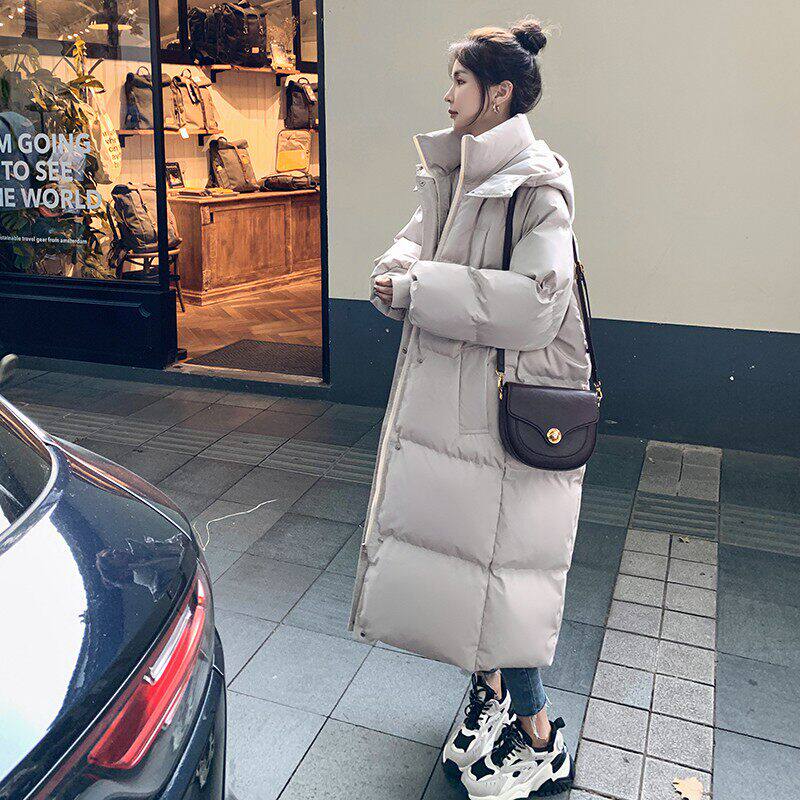 ins面包服长款保暖棉服2025冬季新款韩版大码女装显瘦羽绒棉外套