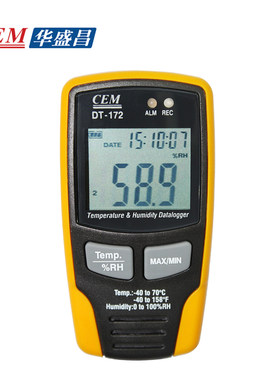 CEM华盛昌高精度温湿度记录仪DT-172科存储32700个读数带USB包邮