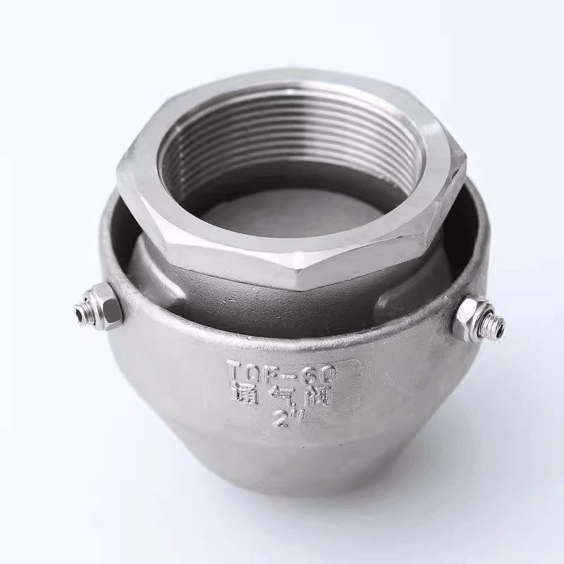 TQF-60 304不锈钢通气阀螺纹连接通气帽油罐车配件丝扣呼吸阀DN50