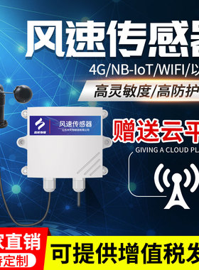 风速传感器风向风速仪气象测试仪4G无线传输NB变送器铝合金检测仪