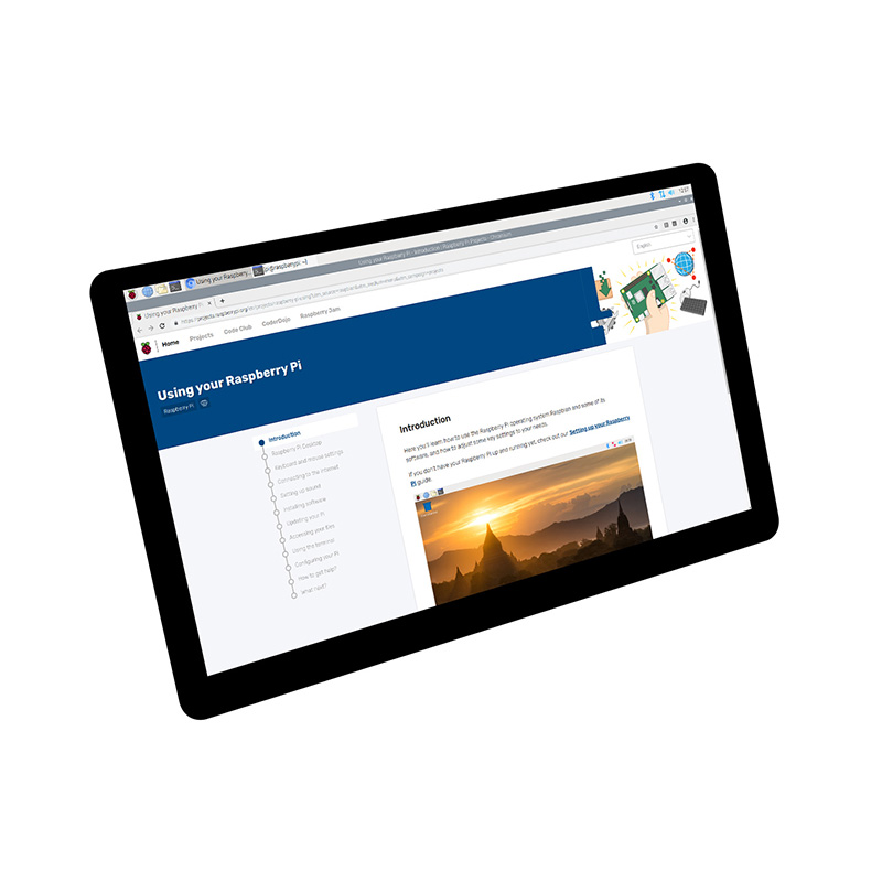 树莓派4代Raspberry PI4B 15.6寸IPS触控显示屏 HDMI电容触摸屏幕