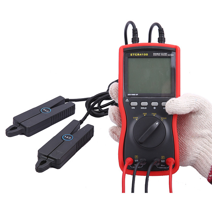 广州铱泰ETCR4100双钳相位表/数字相位计-相位仪三相相序相位仪