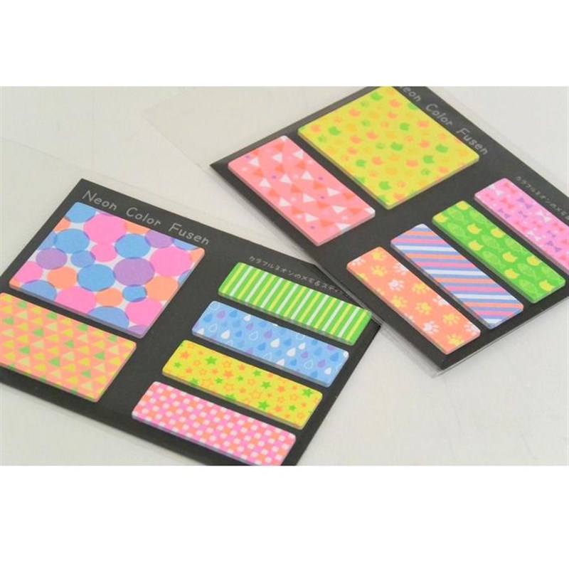 PIE OOK便利贴 次贴 荧I光色 6种图案 2款选