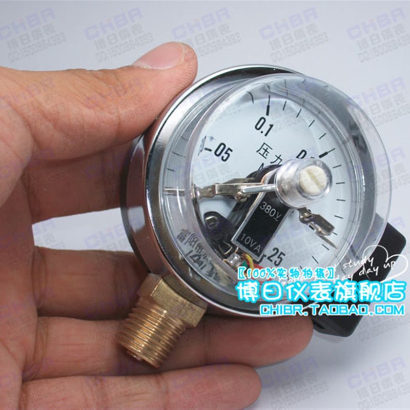 YX-60电接点压力表0-0.6mpa  控制水泵压力表小巧型电接点压力表