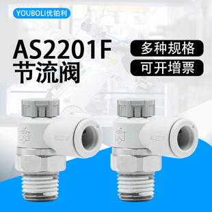 08SA 0406 10SA SMC型节流阀气动快插接头调速阀AS2201F