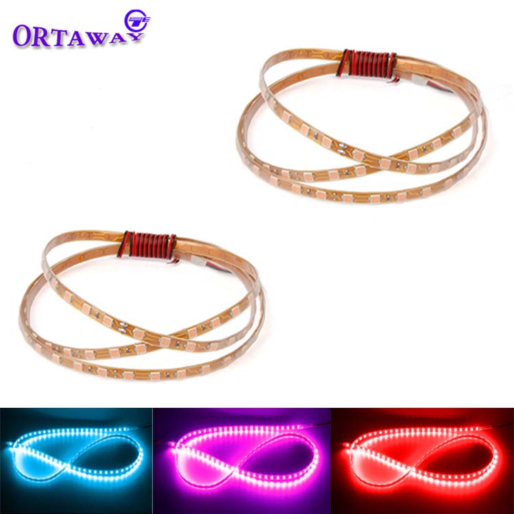 汽车音响led软灯带12v防水氛围灯AB柱三分频倒模尾箱工艺装饰灯条