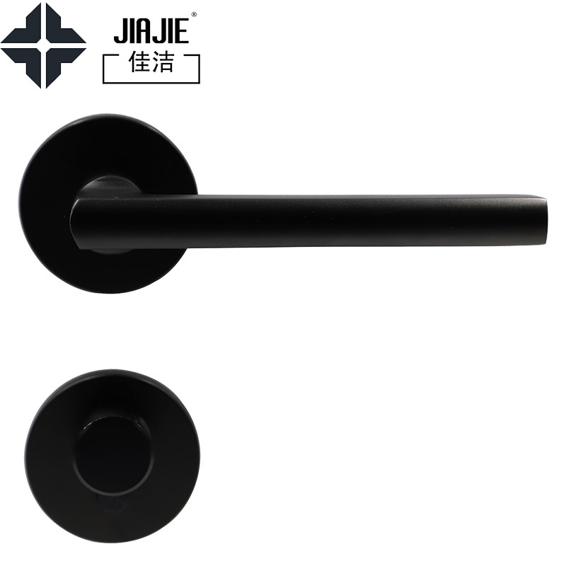 佳洁 JIAJIE 室内卧室房门锁三件套家用简约静音实木门锁黑色锁具