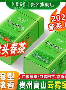 贵州高山云雾绿茶2025新茶特级浓香型毛尖茶散装茶叶礼盒装500g