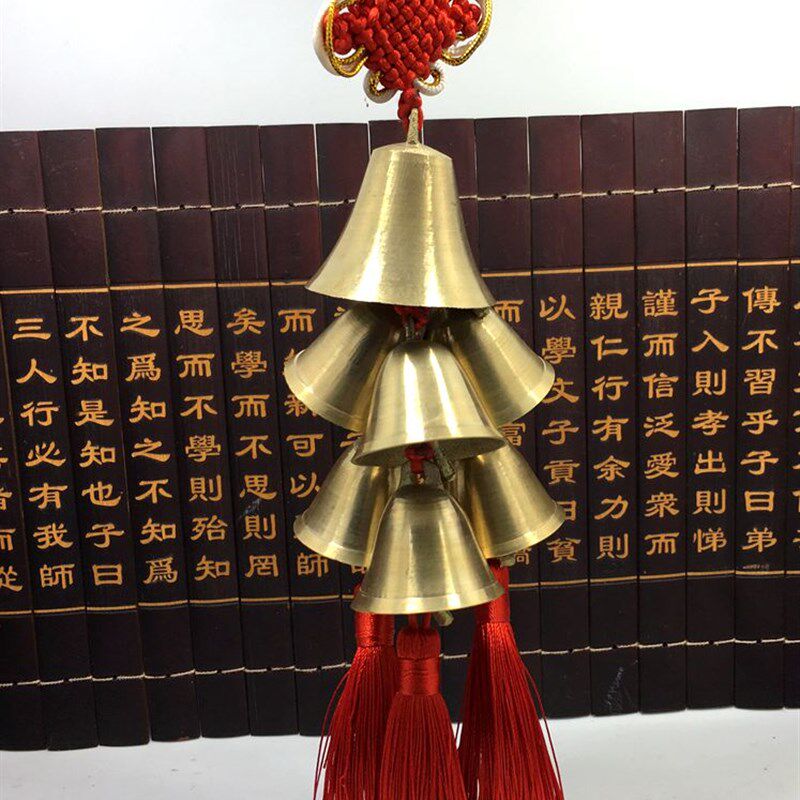 铜铃铛风铃挂件一B串七个家居门店用品