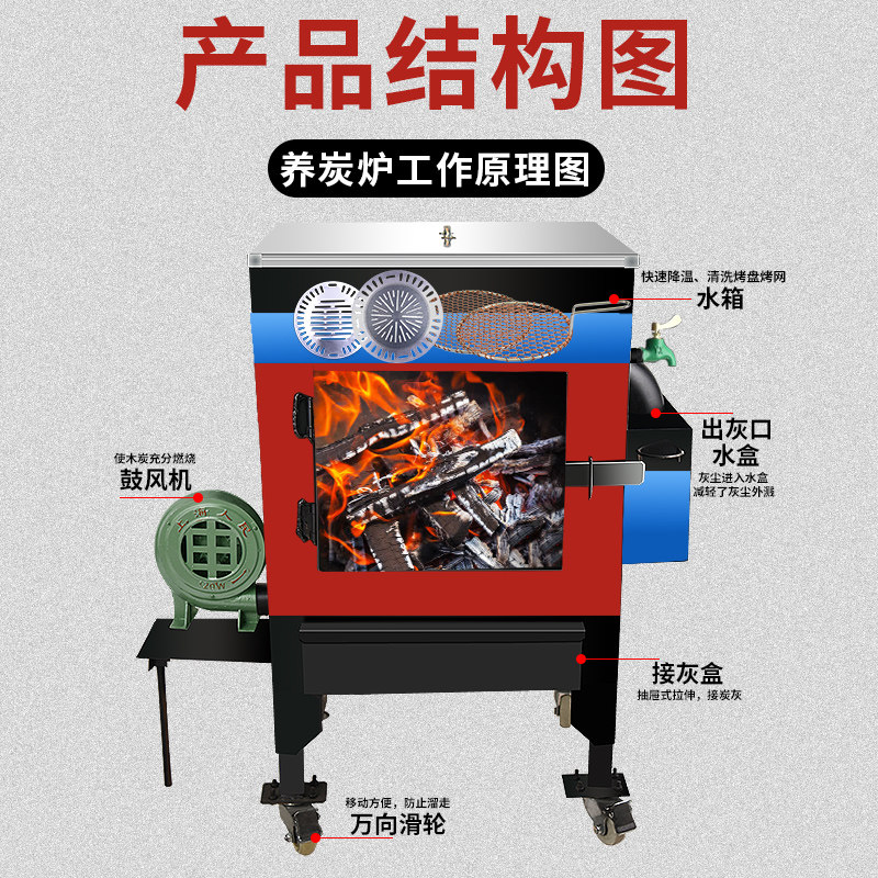 商用养碳炉加厚耐烧烧烤t店烧炭养炭炉生炭炉点碳机引炭炉节能省
