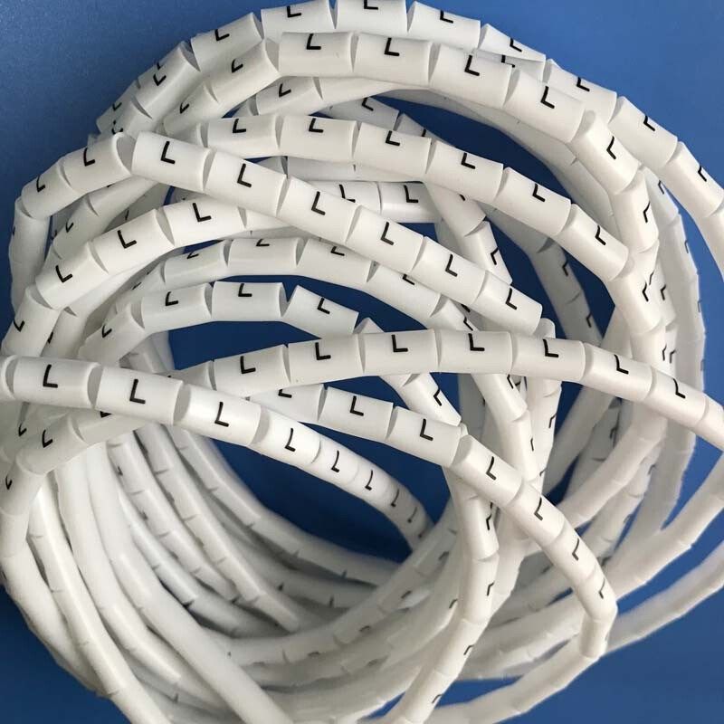 打印充电桩号码管火线零线地线PE电线标识管线号管25平方各500个