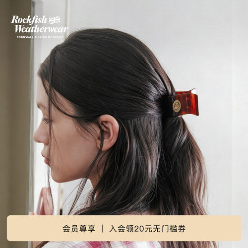RockfishWeatherwear秋冬休闲百搭通勤适用女士花朵小巧方形抓夹