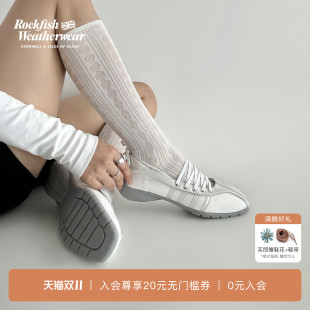 RockfishWeatherwear秋冬交叉绑带机能风时尚方头芭蕾舞女鞋