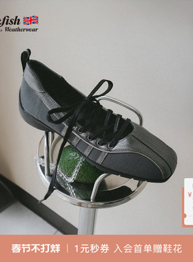 RockfishWeatherwear春季交叉绑带机能风休闲通勤方头芭蕾舞女鞋