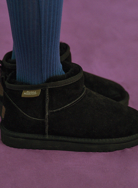 RockfishWeatherwear2025秋冬经典迷你保暖雪地靴休闲短筒靴