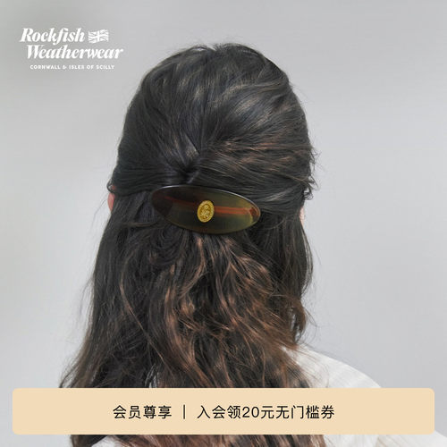 RockfishWeatherwear26秋冬时尚休闲花朵线条精致椭圆过渡期发夹