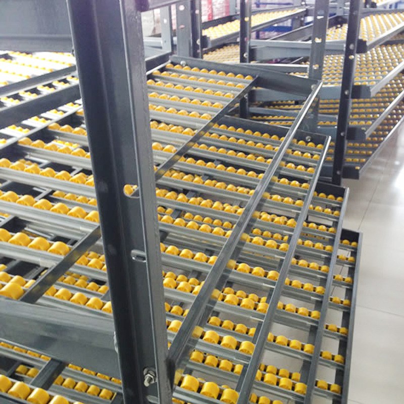 精益管流利式货架滚动式置物架流利条货架车间滑移物料分拣区滑轨