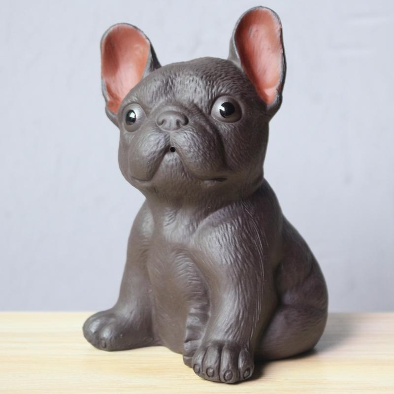 紫砂田园犬狗狗茶宠摆件精品可养茶具茶桌茶玩茶道手工茶玩道