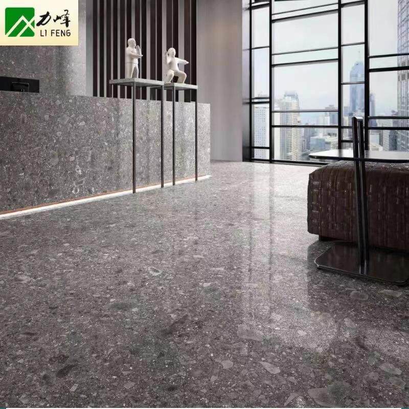 多规格水磨石商铺餐厅卫生间仿古砖客厅粉色无机现浇人造石