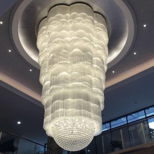 酒店大堂吊灯宴会厅水晶吊灯别墅复式楼挑空灯售楼部沙盘工程灯具
