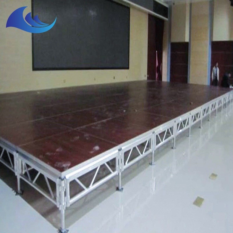 高度可调节铝合金升降舞台学校表演活动使用可拆卸移动木板舞台架