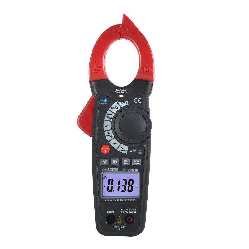 CEM华盛昌 DT-3369T-BT 数字万用表便携式表真有效值多功能钳形表