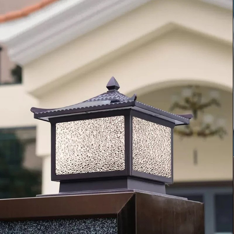 太阳能柱头灯庭院大门灯创意设计围墙灯户外防水柱子别墅大门柱灯