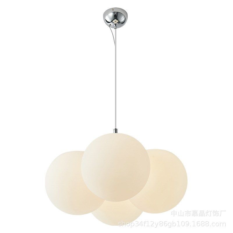 餐厅吊灯简约现代书房卧室灯饰网红气球泡泡吊灯奶油风儿童房灯具