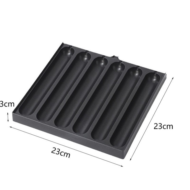 6管烤肠盘路边摊商用脆皮淀粉肠烤肠盘夜市摆摊卡式炉模具铝合金