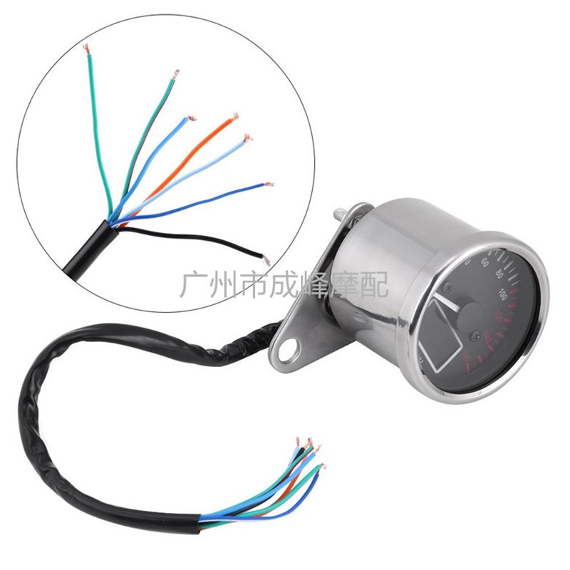 摩托车复古改装仪表机械里程表液晶多功能油量表总成 CG天俊通用