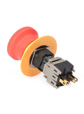 16mm红色急停按钮 银触点一开一闭AH164Y-11ZS紧急停止STOP开关