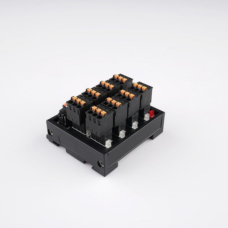 PLC端子台直插MIT08-2 牛角中继接线端子台IDC8芯FC/IO转接端子排