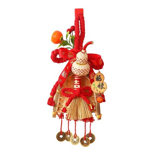 2026新年装饰品中国结挂件春节门把手葫芦挂饰过年场景布置万字结