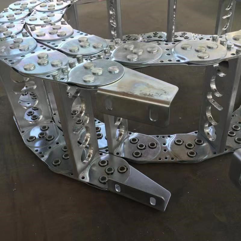 304不锈钢金属坦克链 机床TL钢制钢铝拖链 全封闭镀锌金属拖链