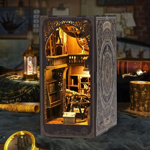 天文博物馆手工拼装天文博物馆立体书立3D木质建筑模型跨境电商带