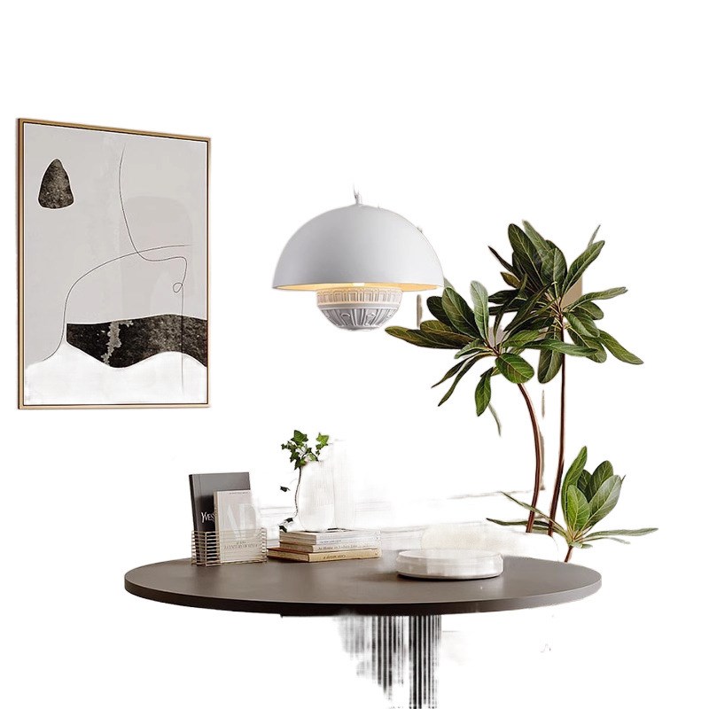 法式石膏线艺术轻奢餐厅吊灯法比莎巴洛克石雕别墅床头吧台餐桌灯