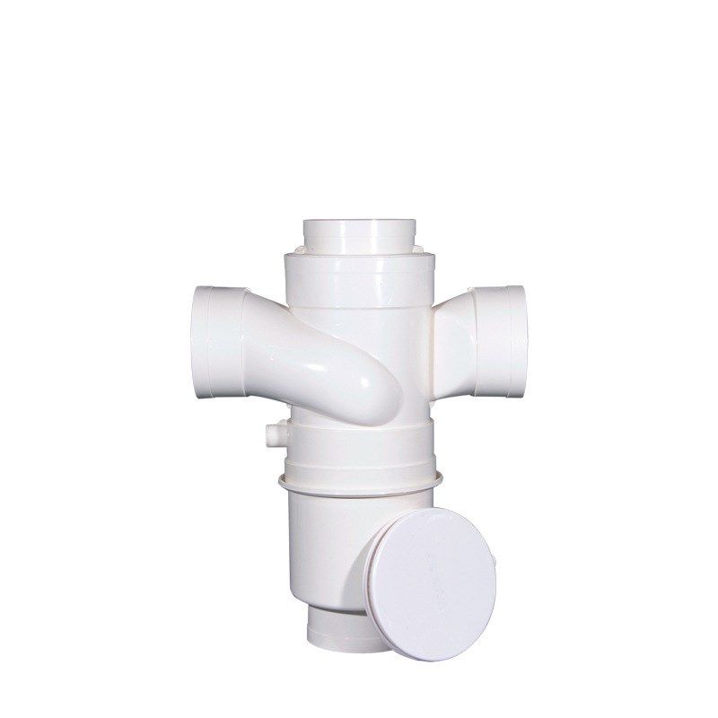 同层旋流三通110PVC排水单立管件立体平面四通昌盛塑胶