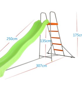 L250幼儿园滑梯室外秋千铁架滑梯户外游乐设备儿童室外塑料溜滑梯