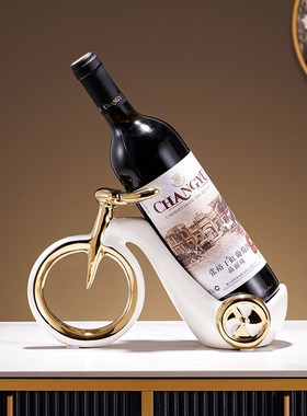 酒柜创意复古自行车红酒r架轻奢高档装饰品餐桌面摆件乔迁新居礼