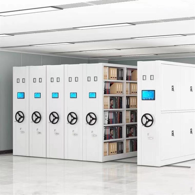 密集架档案室密集柜移动手摇式智能电动钢制轨道档案柜凭证文件柜