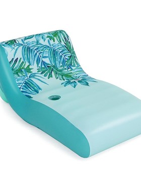 Bestway43402跨镜热卖充气浮圈靠背躺椅单人充气浮床水床浮排浮圈