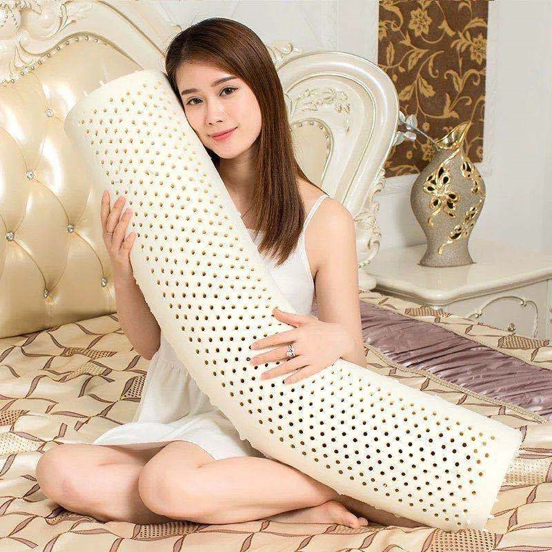 天然乳胶大圆柱床上长条大抱枕女生睡觉靠垫男生夹腿学生枕芯