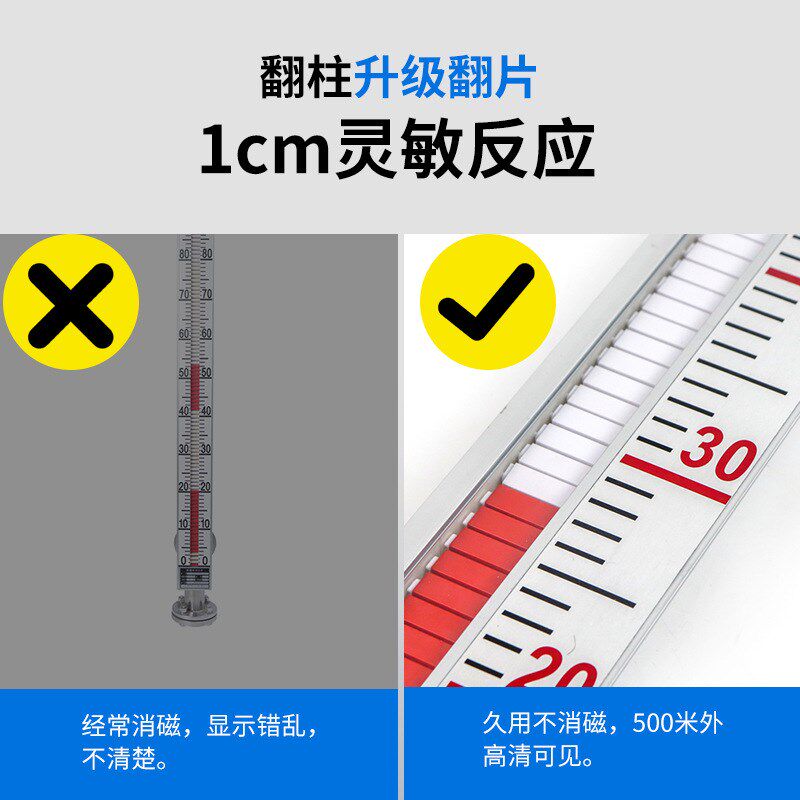 定制磁性液位计料位计o变送器水位计顶装式UHZ磁翻板液位计带远传