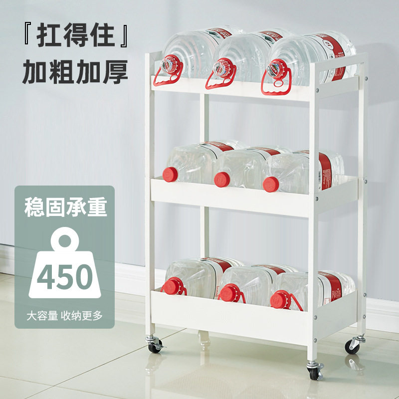 厨房置物架落地多层可移动碳钢小推车收纳层L架蔬菜篮子菜架子置