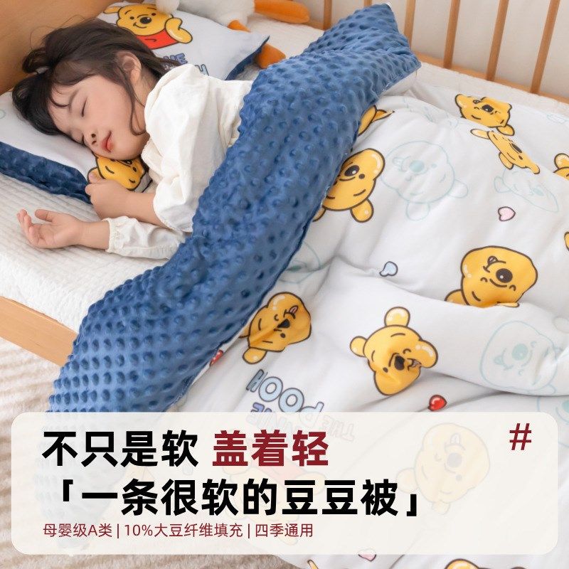 豆豆被2024新款秋冬a类儿y童宝宝幼儿园春秋小被子加厚保暖棉被芯