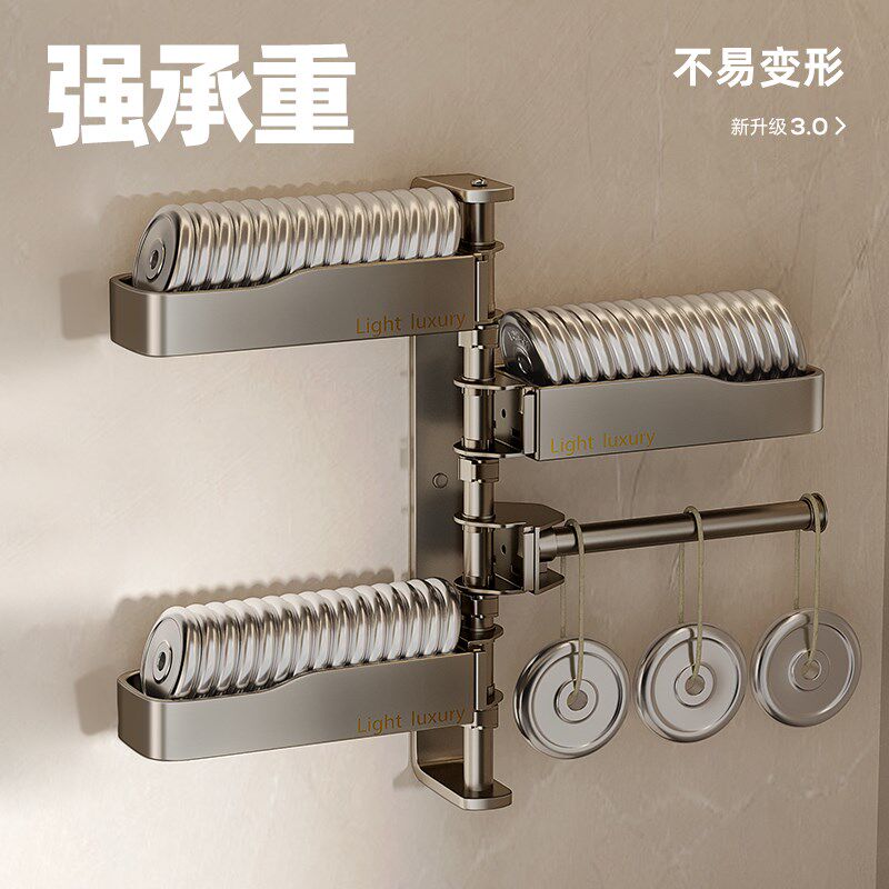 浴室收纳置物架架子免打孔厕所洗漱台壁挂旋转墙上卫生Z间各种神