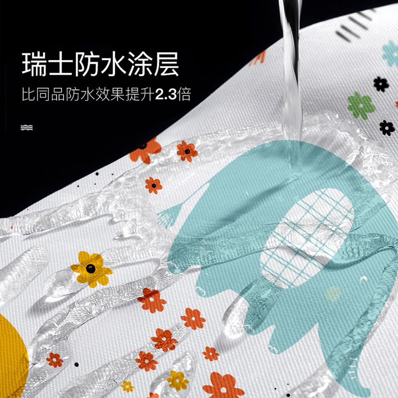 卡通浴室防水浴帘套装免打孔卫生间挂帘洗澡挡P水隔断帘布加厚防
