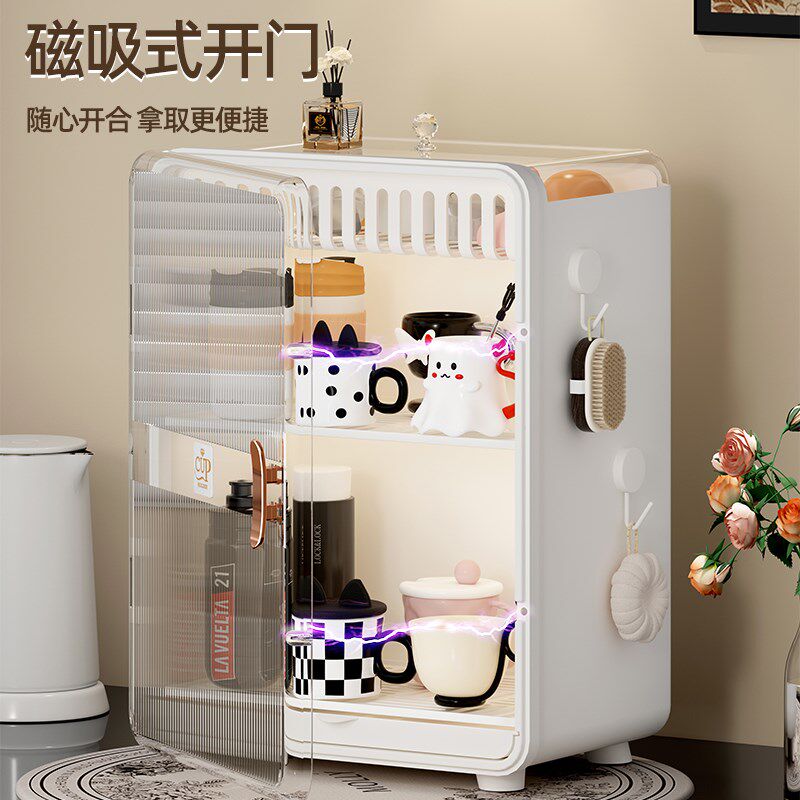 防尘杯子收纳置物架沥水茶杯架桌面放水杯神器茶具咖啡Z杯收纳柜
