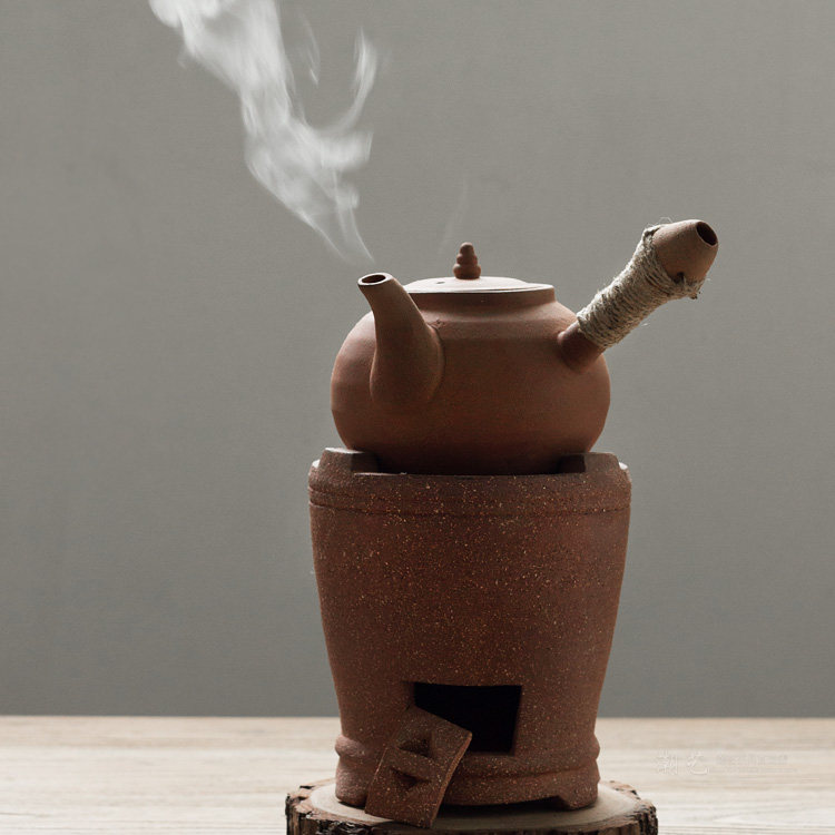 潮州红泥茶炉风炉 火炉炭炉 碳炉 砂F铫壶 提梁侧把壶功夫茶炉套